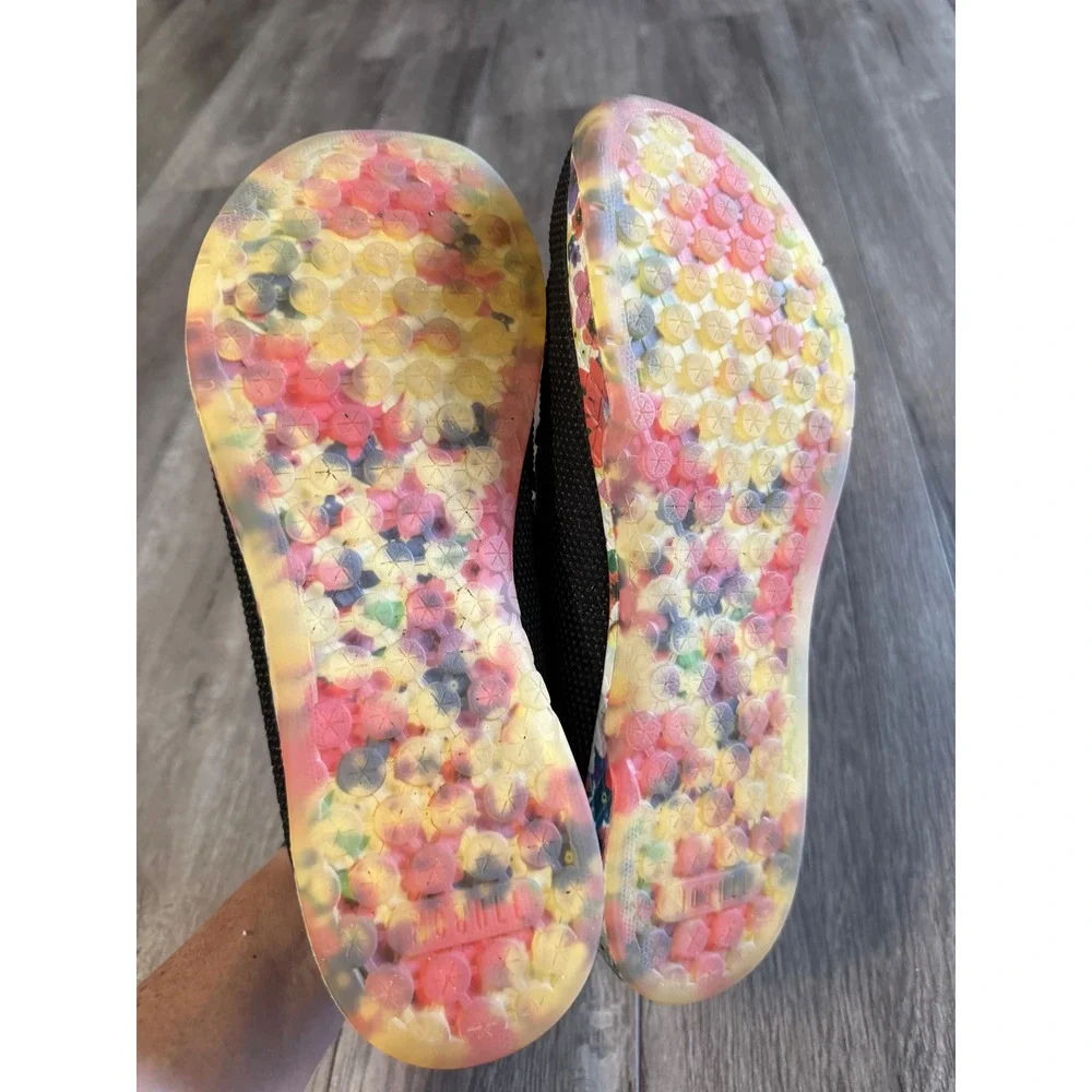 NOBULL Black Impact Daisy Floral Trainer Sneakers Womens 12.5 Mens 11